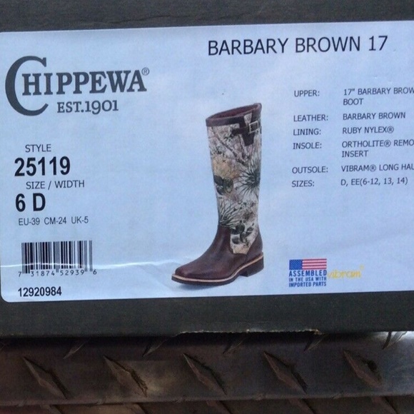 SOLD! SNAKE PROOF Chippewa 17" Snakeproof Boots 6D - Picture 3 of 8